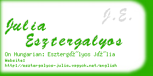 julia esztergalyos business card